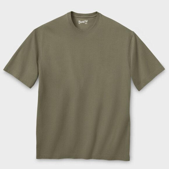 Duluth Men's Longtail Relaxed Fit Short Sleeve T-Shirt (Size: XXL Vintage Olive) - Picture 1 of 7